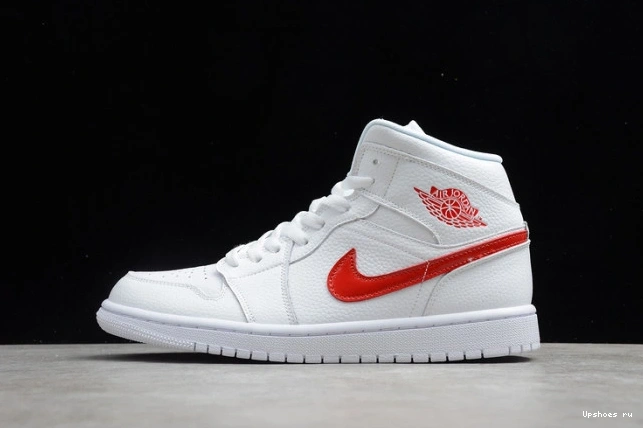Jordan 1 University White (W) Mid BQ6472-106 Red 0831